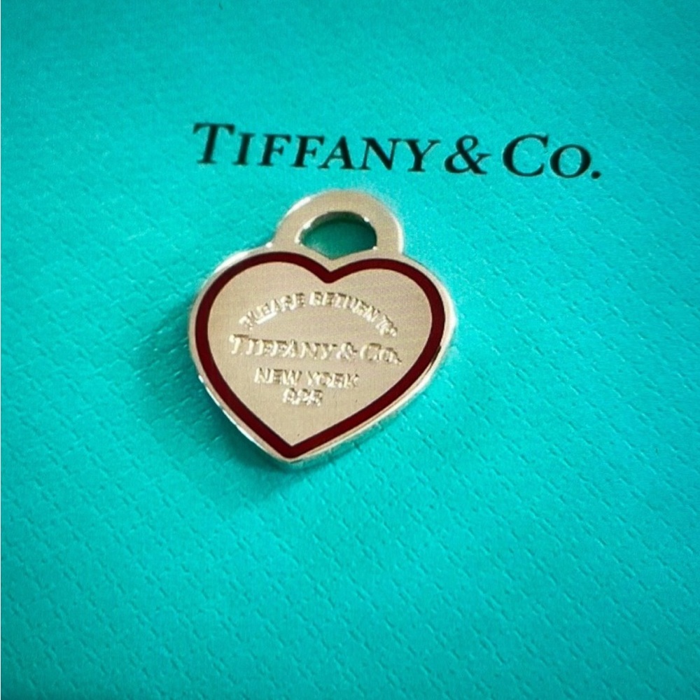 Tiffany & Co. Return to Tiffany Red and Silver Heart Charm only